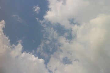 Summer blue sky cloud gradient light white background. Beauty clear cloudy in sunshine calm bright winter air background.