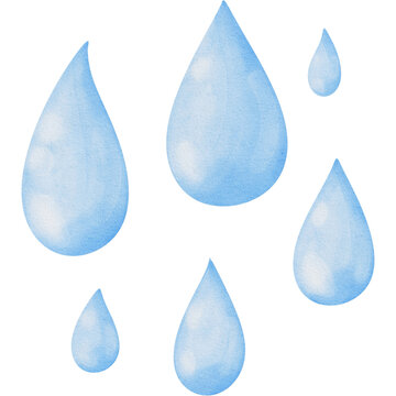 blue water splashes, water drop, paper texture , transparent background, hand painted watercolor style