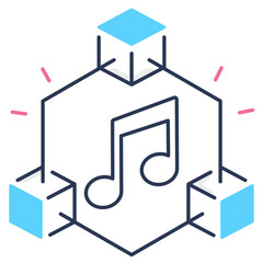 Blockchain Music Icon