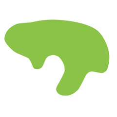 Green organic blob shape irregular 