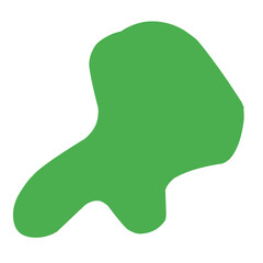 Green organic blob shape irregular 