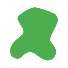 Green organic blob shape irregular 