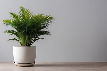 Plant in pots with copy-space background concept, blank space. Verdant Views: Potted Plants Adding Life to Interiors