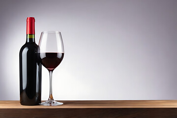 Red wine with copy-space background concept, blank space. Scarlet Seduction: Tempting Red Wine Pour