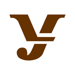 simple letter YJ logo.eps
