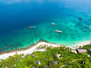 Summer aerial photography of Boundary Island in Wanning, Hainan, China