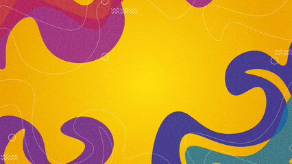 Abstract bright grainy background with shapes