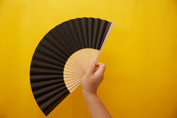 hand holding a fan