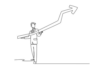 Continuous one line drawing charts, diagrams, schemes, graphs concept for business presentation. Doodle vector illustration.	