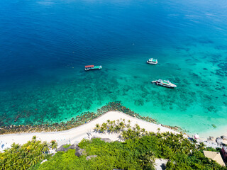 Summer aerial photography of Boundary Island in Wanning, Hainan, China