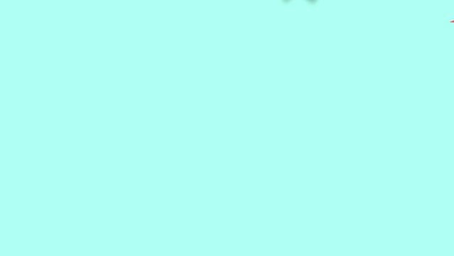 two red paper plane flying on isolated blue background