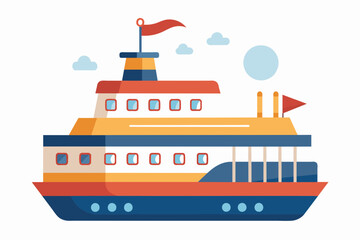 ferry vector illustration