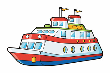 ferry vector illustration