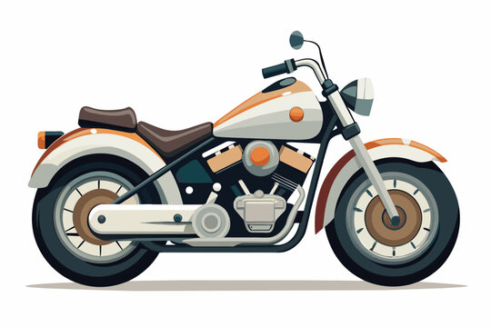 harley davidson bike vector illustration