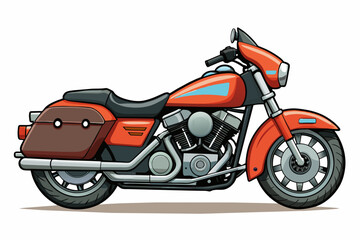 harley davidson bike vector illustration