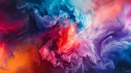 Bold and energetic, a burst of vivid colors in a fluid motion, forming a dynamic and visually captivating abstract background.