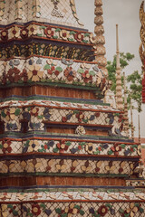 Obraz premium detail of thai temple door