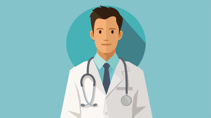 Flat design medic or doctor icon vector illustratio
