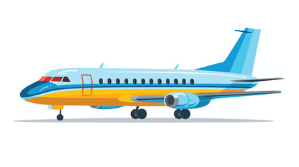 Obraz na płótnie Canvas Flat design single airplane icon vector illustratio