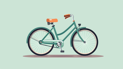 Fototapeta na wymiar Flat design single bike icon vector illustration fl