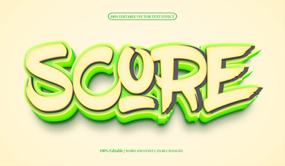 Score editable premium 3d vector effect