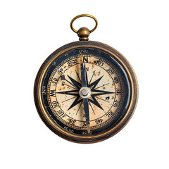 Navigation compass object isolated on transparent background