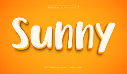 Sunny editable premium 3d vector effect