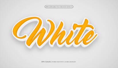 White editable premium 3d vector effect