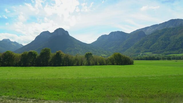 Panoramic View of Mountains that Surounds Lake Annecy