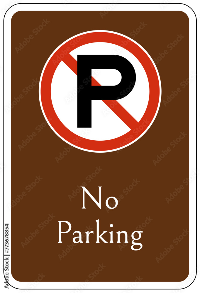 Poster campground parking sign no parking