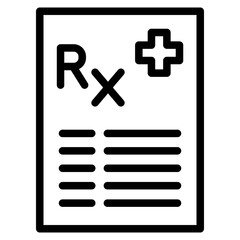 Obraz premium Prescription document icon. Medical recipe vector sign.