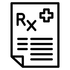 Obraz premium Prescription document icon. Medical recipe vector sign.