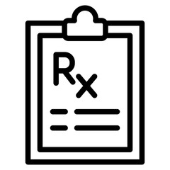 Prescription document icon. Medical recipe vector sign.