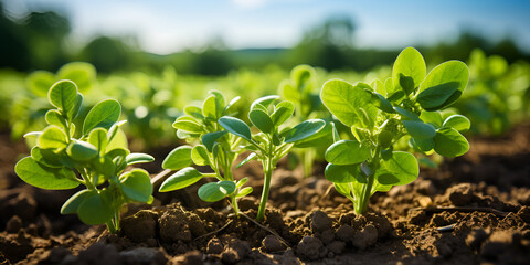 The abundance of soy plantation in agriculture