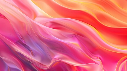 Fototapeta premium Semi-solid liquid with glow and gradient colors of red yellow and pink