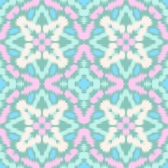 Seamless Ikat ethnic traditional Textile pattern geometric abstract folklore ornament Tribal ethnic...
