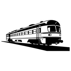 Illustration of a sketch of train
