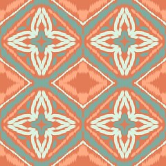 Seamless Ikat ethnic traditional Textile pattern geometric abstract folklore ornament Tribal ethnic illustration background design for print, clothing, scarf