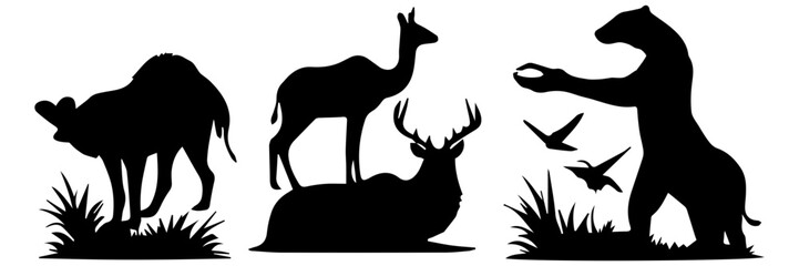 Illustration of a sketch of animals