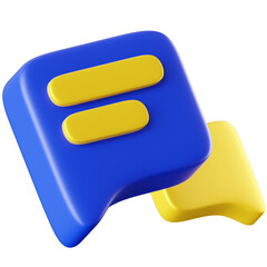 3D Icon Chat Illustration