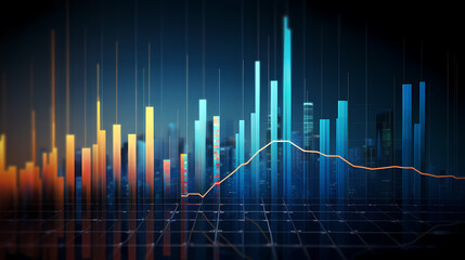 Data analysis chart of financial capital and technology
 - obrazy, fototapety, plakaty