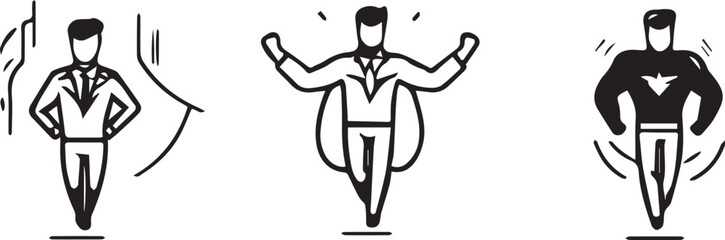 Black and white sketch of supper hero