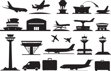 set of transport icons