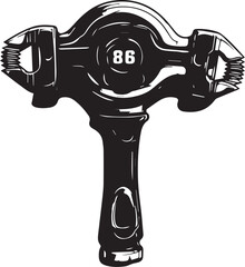 wrench isolated on white
