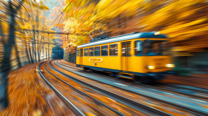 Obraz premium Future Rail: Precision-Captured Electric Train 