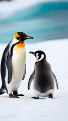Obraz premium Adelie penguin colony of Cape Adare.
