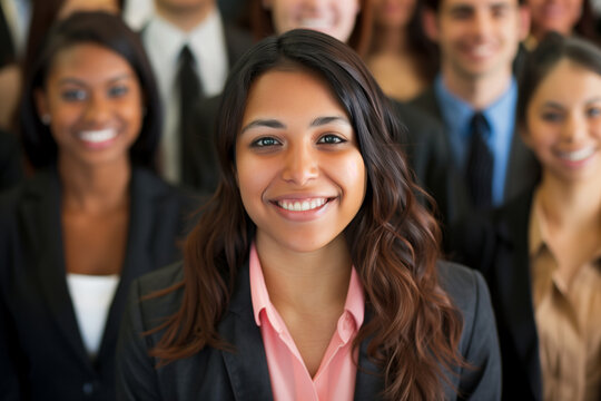 hire best job candidate hispanic, friendly smiling young woman