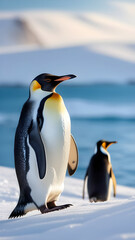 Adelie penguin colony of Cape Adare.