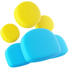 3D Icon Group People Illustration