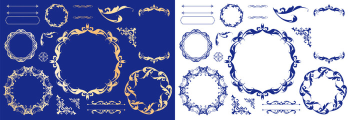 アンティークなフレーム素材セット